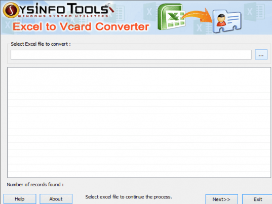 SysInfoTools Excel to vCard Converter Screenshot 1