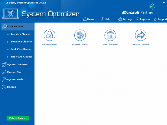 OSpeedy System Optimizer Screenshot 1