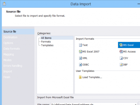 dbForge Data Pump for SQL Server Screenshot 1