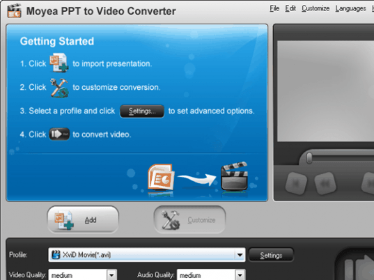 Moyea PPT to Video Converter Screenshot 1
