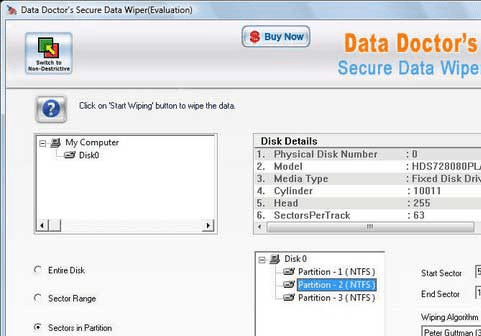 Hard Disk Data Eraser Screenshot 1