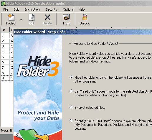 Hide Folder Screenshot 1