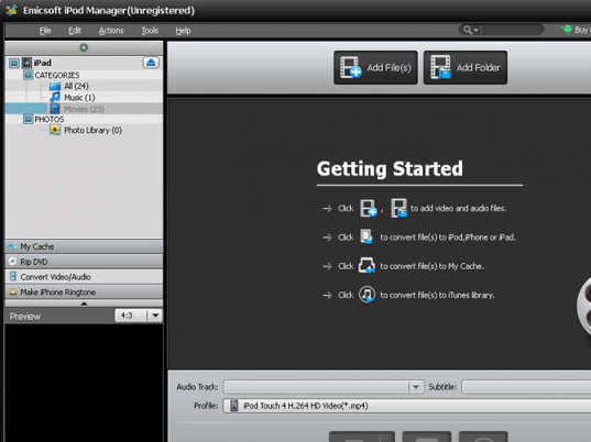 Emicsoft iPod Manager Screenshot 1