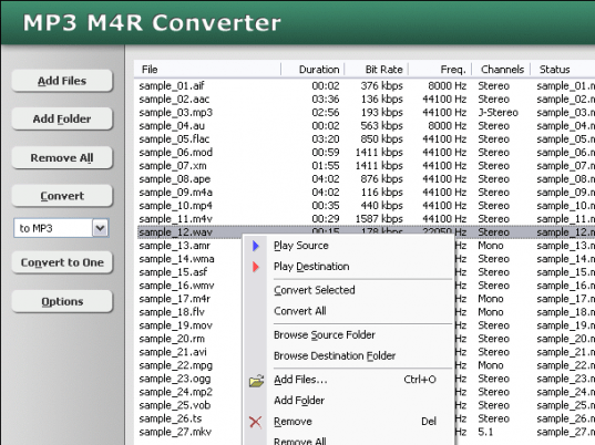 MP3 M4R Converter Screenshot 1