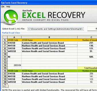 Repair Excel Sheet Screenshot 1