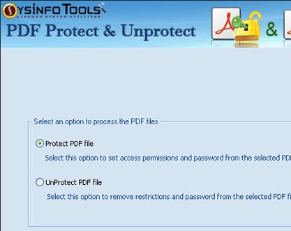 SysInfoTools PDF Protect And Unprotect Screenshot 1