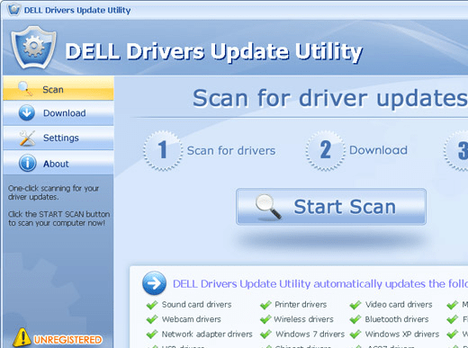 DELL Drivers Update Utility Screenshot 1