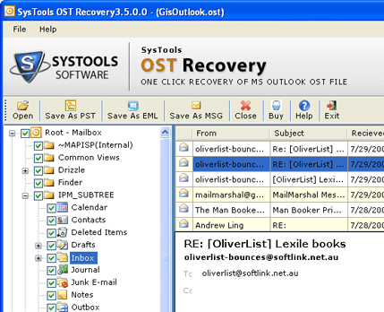 Convert OST Items to PST Screenshot 1