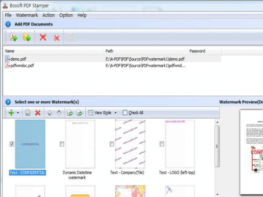 Boxoft PDF Stamper Screenshot 1