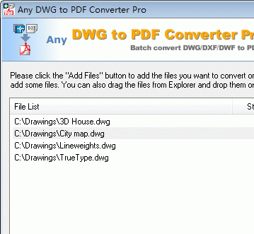 DWG to PDF Converter Pro 7.5.11 Screenshot 1