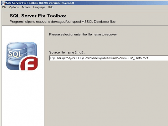 SQL Server Fix Toolbox Screenshot 1
