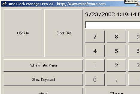 Time Clock Manager Pro Screenshot 1