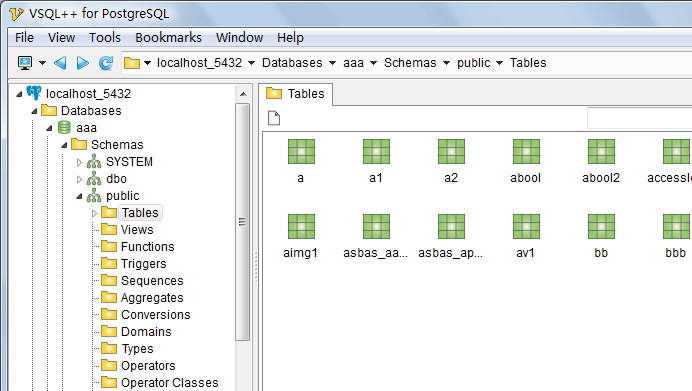 VSQL++ for PostgreSQL Screenshot 1