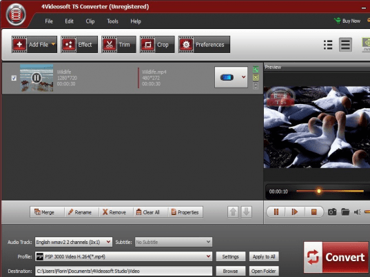 4Videosoft TS Converter Screenshot 1