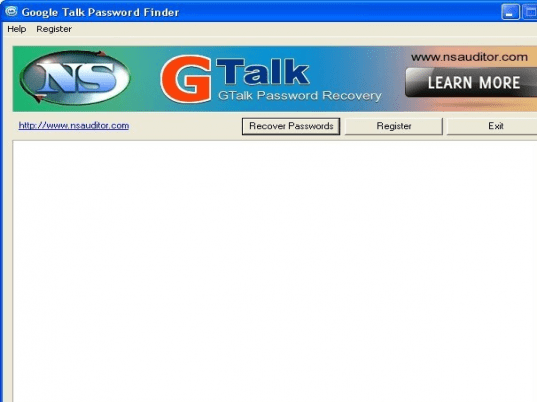 GTalk Password Finder Screenshot 1