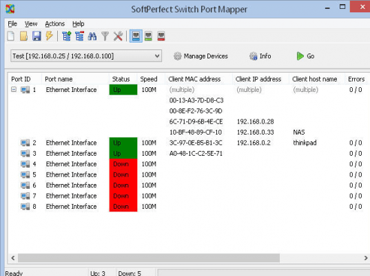 SoftPerfect Switch Port Mapper Screenshot 1