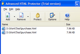 Advanced HTML Protector Screenshot 1