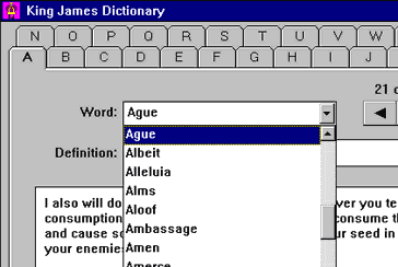 King James Dictionary Screenshot 1