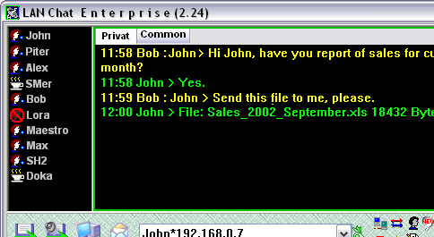 LAN Chat Enterprise Screenshot 1