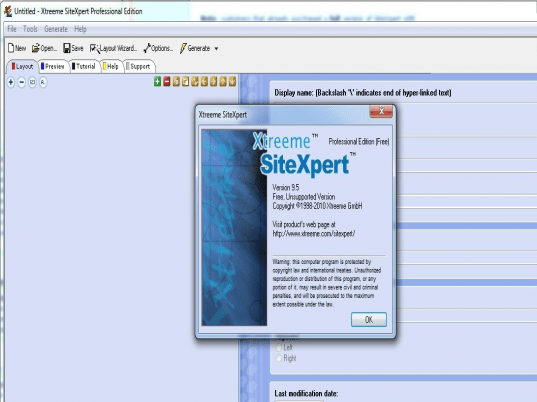 Xtreeme SiteXpert Screenshot 1