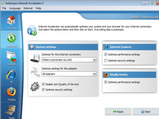 Ashampoo Internet Accelerator Screenshot 1