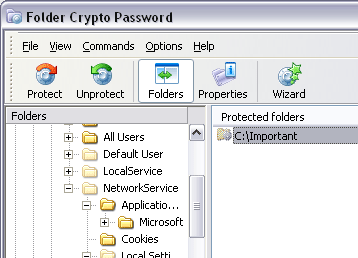 Folder Crypto Password Screenshot 1