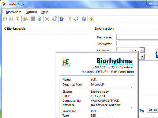 Bio-Rhythms Screenshot 1