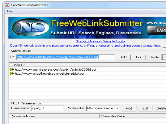 FreeWebLinkSubmitter Screenshot 1