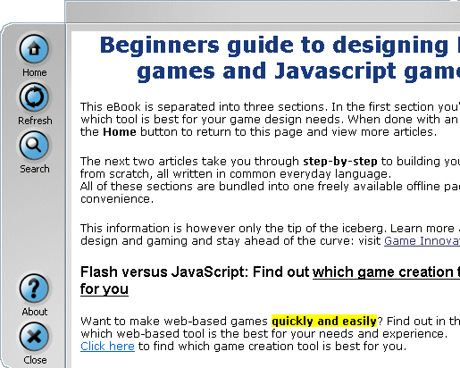 Begginers guide to making Flash/JS games Screenshot 1