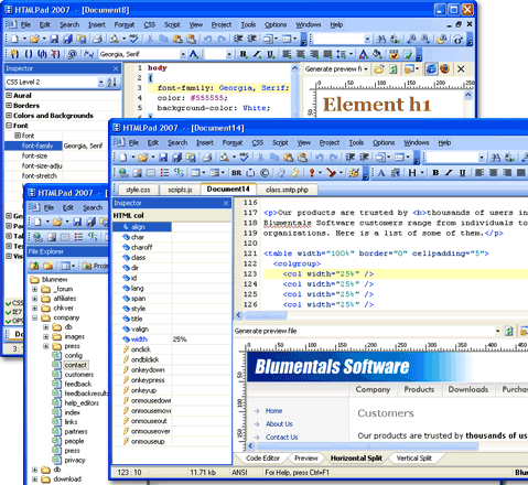 HTMLPad 2007 Pro Screenshot 1
