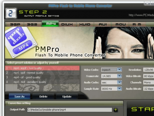 PMPro Flash to Mobile Phone Converter Screenshot 1