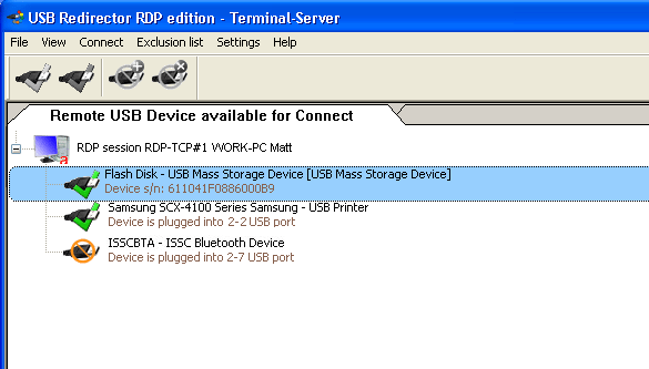 USB Redirector RDP Edition Screenshot 1