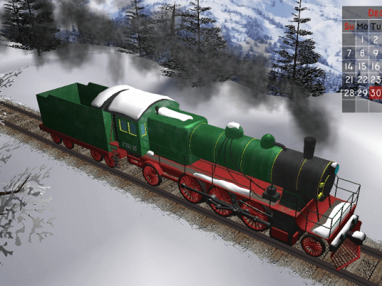 Winter Train 3D Screensaver Screenshot 1