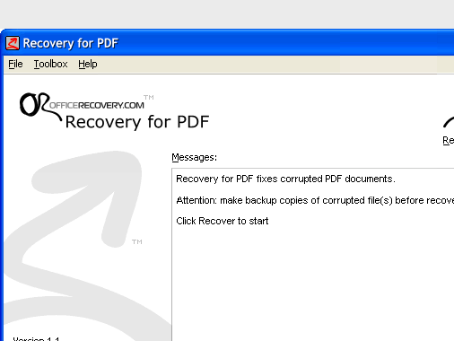 Recovery for PDF Screenshot 1