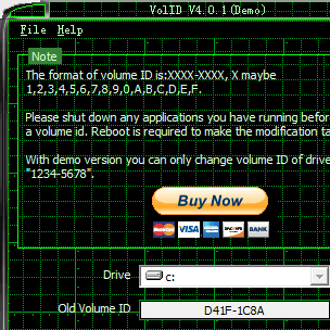 VolID(Disk Drives Serial Modifier) Screenshot 1