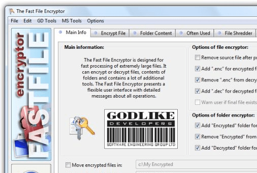 Fast File Encryptor Screenshot 1