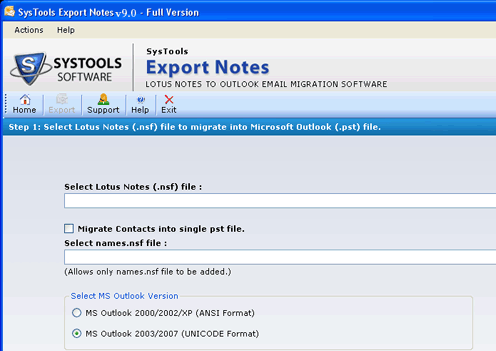 Export Data from Lotus Notes Screenshot 1