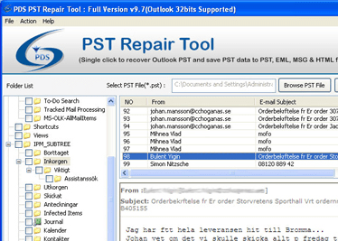 PST File Recovery Software Screenshot 1
