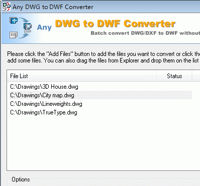 DWG to DWF Converter 2010.10 Screenshot 1