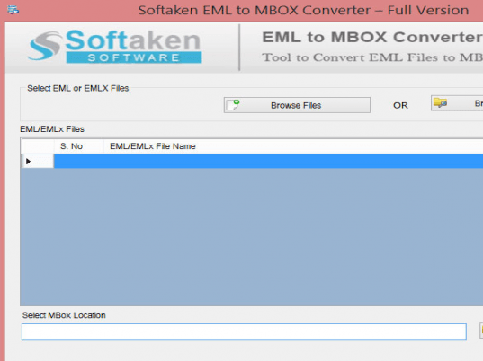 EML to MBOX Converter Screenshot 1