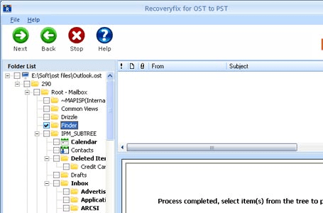 OST File Conversion Screenshot 1