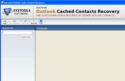 Outlook Cached Contacts Recovery Screenshot 1