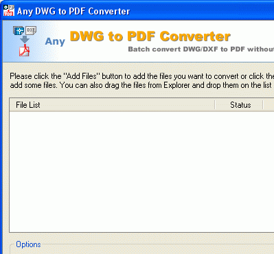 AutoCAD to PDF Converter 2010.11.1 Screenshot 1