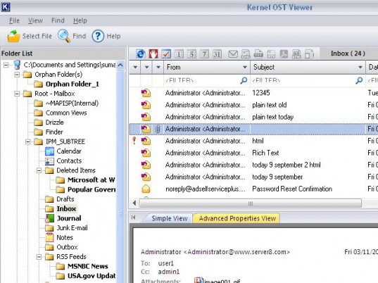 Exchange OST Explorer Screenshot 1