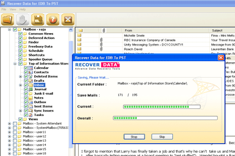 2007 Exchange to Outlook Migration Screenshot 1