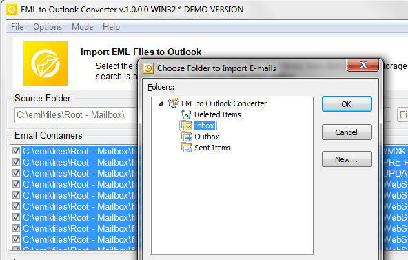 EML to Outlook Converter Screenshot 1