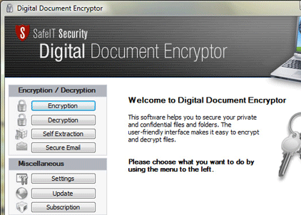 Digital Document Encryptor Screenshot 1