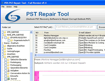 Outlook 2010 PST Repair Screenshot 1