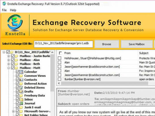 Exchange Database Repair Screenshot 1