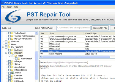 Outlook PST Exporter Screenshot 1